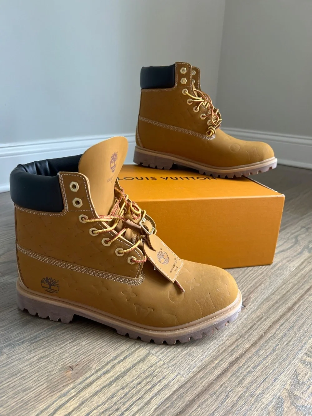 Louis Vuitton x Timberland 6” Ankle Blot in Wheat Monogtam